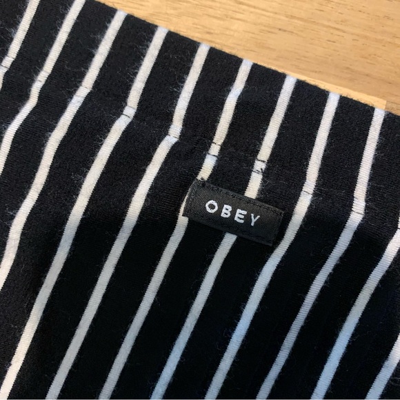 NWT Obey Sheffield Black and White Pinstripe Skirt S - Picture 6 of 8